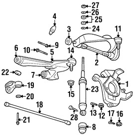 Foto de Defensa del Brazo de Control de Suspensin Original para Dodge Dakota Marca CHRYSLER Nmero de Parte 52038558