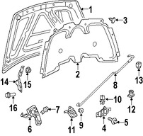 Foto de Aislamiento del capo Original para Dodge Durango 2008 2009 Chrysler  2008 2009 Marca CHRYSLER Nmero de Parte 55361465AA