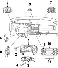 Foto de Lente de Panel de Instrumentos Original para Dodge Durango 2007 2008 2009 Dodge Dakota 2008 2009 2010 Marca CHRYSLER Nmero de Parte 4834696AA