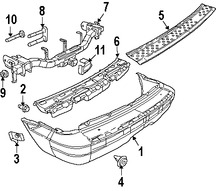 Foto de Riel de soporte de cubierta de parachoques Original para Chrysler  2007 2008 2009 Dodge Durango 2007 2008 2009 Marca CHRYSLER Nmero de Parte 68002927AB