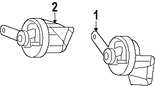 Foto de Claxon / Corneta / Bocina / Pito Original para Dodge Nitro Jeep Liberty Marca CHRYSLER Nmero de Parte 5026973AA