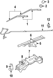 Foto de Motor de Limpiaparabrisas Original para Dodge Nitro Jeep Liberty Marca CHRYSLER Nmero de Parte 68020720AD