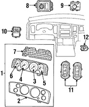 Foto de Interruptor Caja de Transferencia Original para Dodge Ram 2500 Dodge Ram 3500 Dodge Ram 1500 Dodge Dakota Mitsubishi Raider Marca CHRYSLER Nmero de Parte 68021674AB