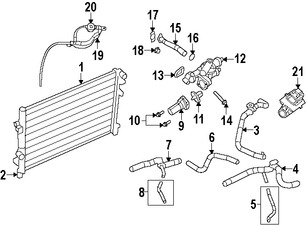 Foto de Manguera de Refrigerante Original para Dodge Journey Marca CHRYSLER Nmero de Parte 5291898AC