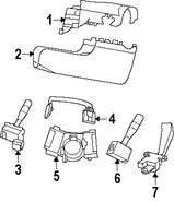 Foto de Carcasa del interruptor de la columna de direccion Original para Dodge Journey 2009 2010 Jeep Wrangler 2009 2010 Marca CHRYSLER Nmero de Parte 68046016AA