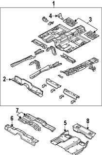 Foto de Travesano Plataforma de Piso Original para Dodge Journey Marca CHRYSLER Nmero de Parte 5155218AC