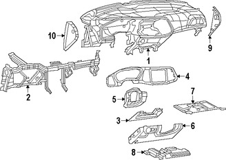 Foto de Cubierta de Panel de Instrumentos Original para Dodge Challenger 2015 2016 2017 Marca CHRYSLER Nmero de Parte 68175186AC