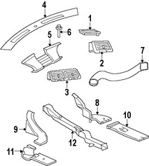 Foto de Ducto de Aire del Panel de Instrumentos Original para Dodge Challenger Marca CHRYSLER Nmero de Parte 55038112AD