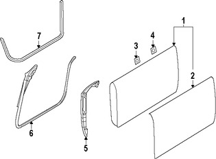 Foto de Sello de la puerta Original para Dodge Challenger Marca CHRYSLER Nmero de Parte 5160346AA