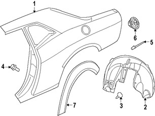Foto de Panel Lateral Trasero Original para Dodge Challenger Marca CHRYSLER Nmero de Parte 68043536AN