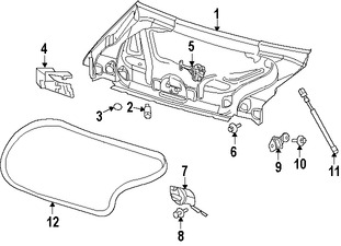 Foto de Bisagra de puerta del maletero Original para Dodge Challenger Marca CHRYSLER Nmero de Parte 4589666AD