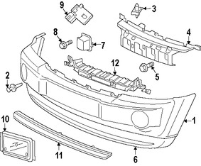 Foto de Riel de soporte de cubierta de parachoques Original para Jeep Grand Cherokee 2006 2007 2005 Marca CHRYSLER Nmero de Parte 55156878AE