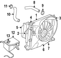 Foto de Tanque de Recuperacion de Refrigerante Original para Jeep Grand Cherokee Jeep Commander Marca CHRYSLER Nmero de Parte 55038011AB