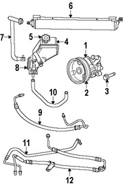 Foto de Polea de Bomba de Direccin Original para Jeep Grand Cherokee Jeep Commander Marca CHRYSLER Nmero de Parte 53013677AB