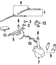 Foto de Motor de Limpiaparabrisas Original para Jeep Grand Cherokee 2005 2006 2007 Marca CHRYSLER Nmero de Parte 55156313AB