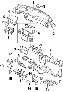 Foto de Cubierta de Panel de Instrumentos Original para Jeep Grand Cherokee 2005 2006 2007 Marca CHRYSLER Nmero de Parte 5JN32XDHAD