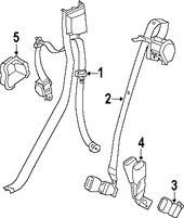 Foto de Receptaculo del Cinturon de Seguridad Original para Jeep Grand Cherokee 2005 2006 2007 Marca CHRYSLER Nmero de Parte 5HP161D5AC