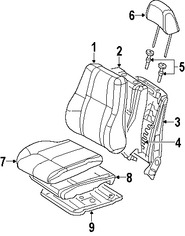 Foto de Bastidor de Respaldo de Asiento Original para Jeep Grand Cherokee Jeep Commander Marca CHRYSLER Nmero de Parte 68037307AA