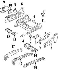 Foto de Cubierta de Riel de Asiento Original para Jeep Grand Cherokee 2005 2006 2007 Jeep Commander 2006 2007 Marca CHRYSLER Nmero de Parte 1BU241D5AA