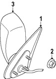 Foto de Cristal de espejo de la puerta Original para Jeep Grand Cherokee 2005 2006 2007 Marca CHRYSLER Nmero de Parte 5142873AA