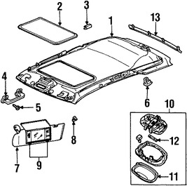 Foto de Lente de luz del domo Original para Jeep Grand Cherokee Jeep Liberty Marca CHRYSLER Nmero de Parte 55196755AA