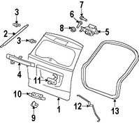 Foto de Puerta Trasera Original para Jeep Compass Marca CHRYSLER Nmero de Parte 5074972AI