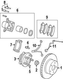 Foto de Conjunto de Cojinete de Rodamiento y Maza Original para Jeep Liberty 2003 2004 2006 2007 2005 Marca CHRYSLER Nmero de Parte 52128692AF