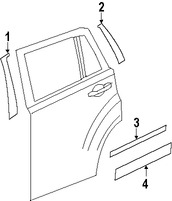 Foto de Moldura de Puerta Original para Jeep Patriot 2007 Marca CHRYSLER Nmero de Parte 1BB37WS2AB