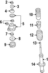 Foto de Puntal de suspensin Original para Jeep Patriot Jeep Compass Marca CHRYSLER Nmero de Parte 5105178AG