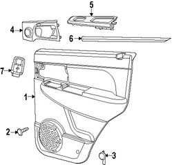 Foto de Protector contra Intemperie Cristal de Puerta Original para Jeep Liberty 2008 2009 2010 2011 2012 Marca CHRYSLER Nmero de Parte 5112251AB