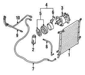 Foto de Manguera Refrigerante Aire Acondicionado Original para Jeep Wrangler 1994 1995 Marca CHRYSLER Nmero de Parte 55036270