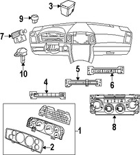 Foto de Panel de Control de Termperatura Climatizacin Original para Jeep Commander 2008 2009 2010 Jeep Grand Cherokee 2008 2009 2010 Marca CHRYSLER Nmero de Parte 55037979AF