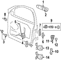 Foto de Bisagra de puerta Original para Jeep Commander Jeep Grand Cherokee Marca CHRYSLER Nmero de Parte 55369192AF