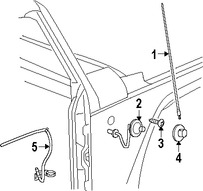 Foto de Base de Antena de Radio Original para Jeep Wrangler Marca CHRYSLER Nmero de Parte 56040921AG