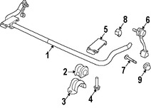 Foto de Barra Estabilizadora de Suspensin Original para Jeep Wrangler Marca CHRYSLER Nmero de Parte 52059971AC