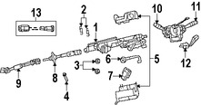 Foto de Eje de Columna de Direccin Original para Jeep Wrangler 2007 2008 2009 2010 2011 Marca CHRYSLER Nmero de Parte 55351282AC