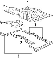 Foto de Travesano Plataforma de Piso Original para Jeep Wrangler Marca CHRYSLER Nmero de Parte 55395881AD