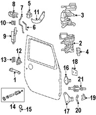 Foto de Manija interior de puerta Original para Jeep Wrangler 2007 2008 Marca CHRYSLER Nmero de Parte 55395407AC