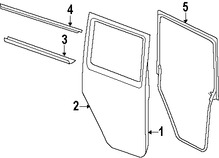 Foto de Panel externo de puerta Original para Jeep Wrangler Marca CHRYSLER Nmero de Parte 55395440AC