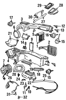 Foto de Motor de Control de Ajuste de Aire HVAC Original para Jeep Wrangler Jeep Cherokee Marca CHRYSLER Nmero de Parte 4864996