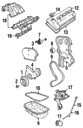 Foto de Cubierta de Correa del Tiempo Original para Jeep Wrangler Jeep Liberty Marca CHRYSLER Nmero de Parte 53010484AB