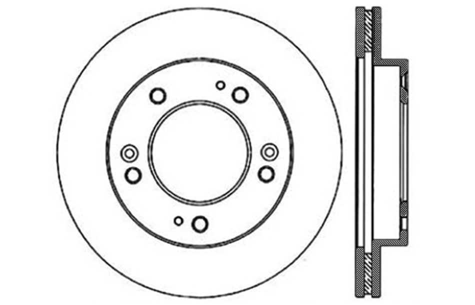 Foto de Rotor disco de freno para Kia Sportage 1995 1996 1997 1998 1999 2000 2001 2002 Marca C-TEK BY CENTRIC Nmero de Parte #121.50002