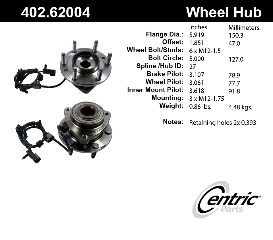 Foto de Conjunto de Cojinete y Cubo de Eje C-TEK Standard & para Chevrolet Trailblazer 2002 2003 2005 2006 Oldsmobile Bravada 2003 Marca C-TEK Nmero de Parte 402.62004E