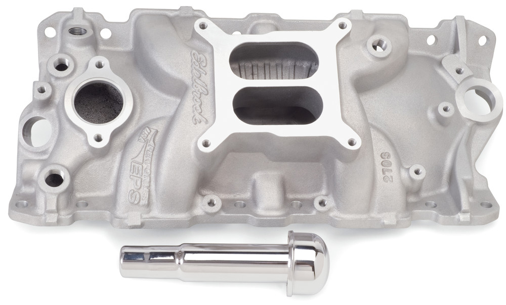 Foto de Mltiple de Admisin del Motor Performer EPS para Buick Chevrolet GMC Oldsmobile Pontiac Marca EDELBROCK Nmero de Parte 2703