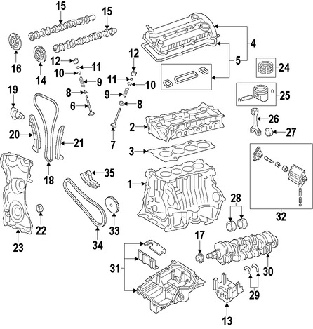 Foto de Seguidor del rbol de levas Original para Ford Fusion Ford Mustang Mercury Milan Marca FORD Nmero de Parte CP9Z6500ABB