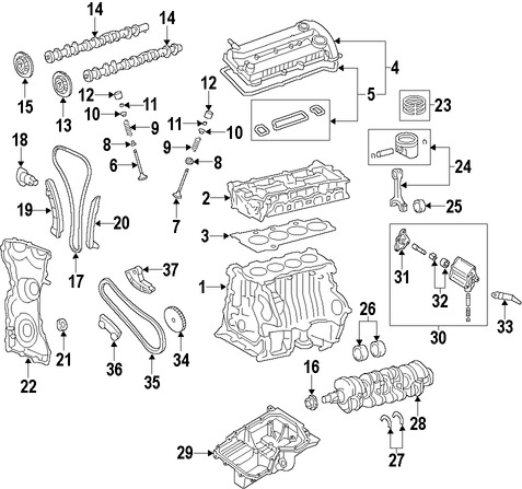 Foto de Motor Completo Original para Ford Fusion Mercury Milan Marca FORD Remanufacturado Nmero de Parte 7E5Z6006AARM