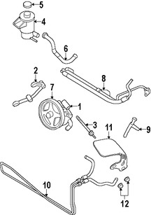 Foto de Polea de Bomba de Direccin Original para Ford Mustang 2005 2006 2007 2008 2009 2010 Marca FORD Nmero de Parte 4R3Z3A733BB