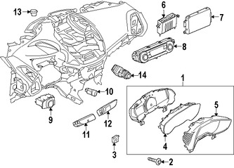 Foto de Lente de Panel de Instrumentos Original para Ford C-Max Ford Focus Marca FORD Nmero de Parte CV6Z10890A