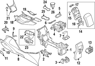 Foto de Carcasa del tomacorriente para accesorios 12 volti Original para Ford C-Max Ford Escape Marca FORD Nmero de Parte CJ5Z7804684AA