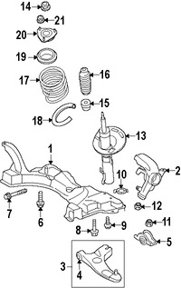 Foto de Puntal Suspensin Original para Ford Focus 2008 2009 2010 2011 Marca FORD Nmero de Parte 8S4Z18198A